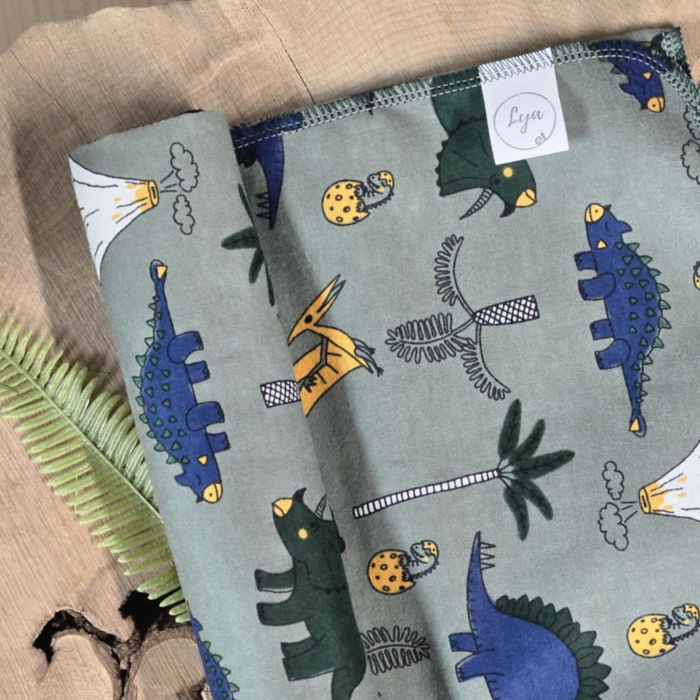 COUVERTURE EN FLANELLE | Dinosaure - prêt à partir