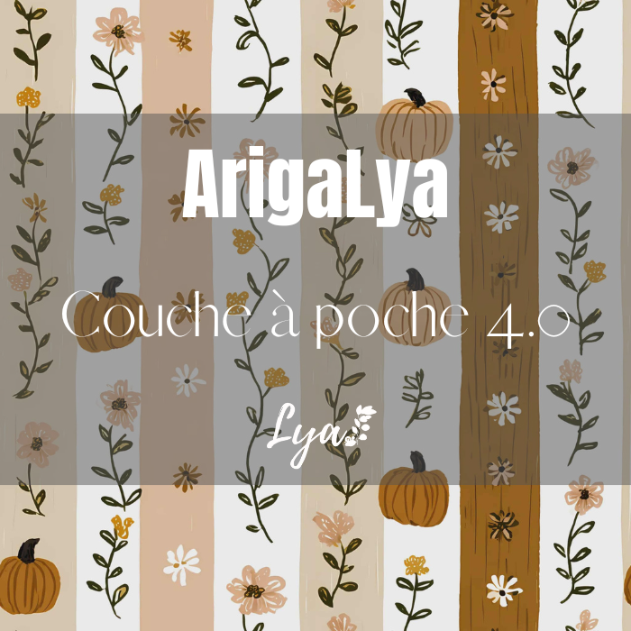 ARIGALYA | MOTIF OCTOBRE PETITE CITROUILLE | COUCHE À POCHE LYA 4.0