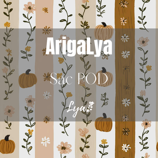 ARIGALYA | MOTIF OCTOBRE PETITE CITROUILLE | SAC POD