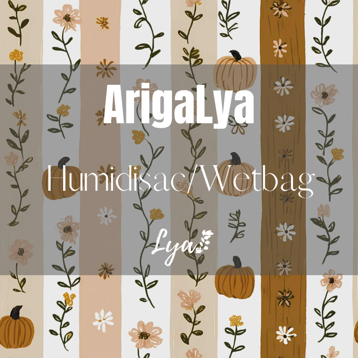 ARIGALYA | MOTIF OCTOBRE PETITE CITROUILLE | HUMIDISAC/WETBAG LYA