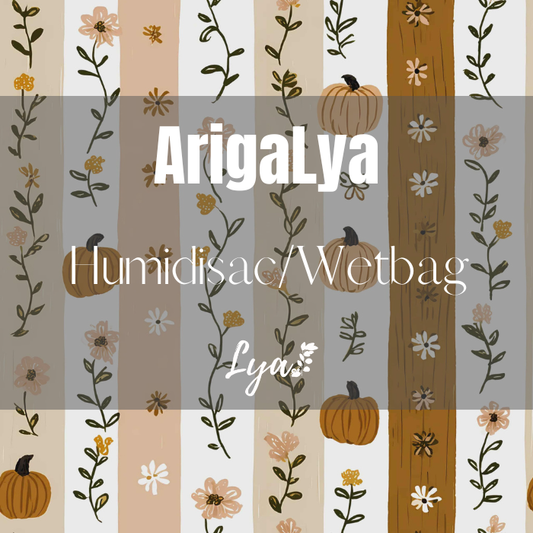 ARIGALYA | MOTIF OCTOBRE PETITE CITROUILLE | HUMIDISAC/WETBAG LYA