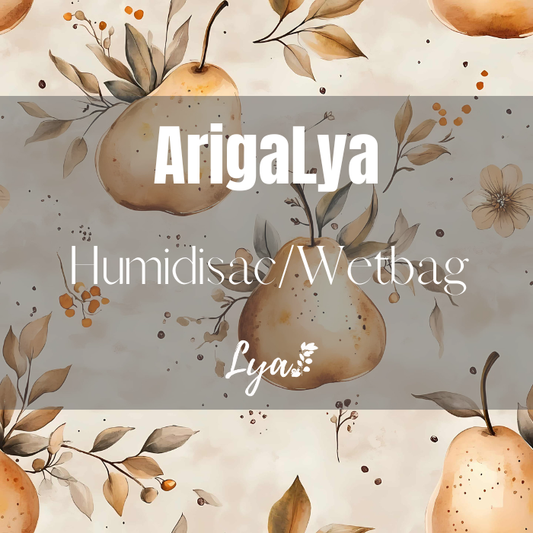 ARIGALYA | MOTIF OCTOBRE POIRE | HUMIDISAC/WETBAG LYA - sur commande