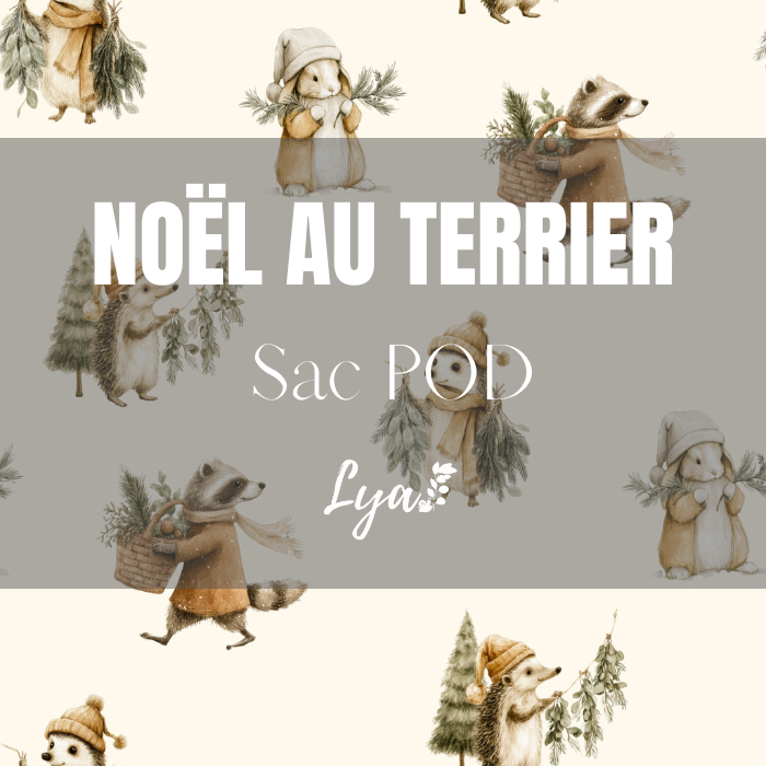 COLLECTION FÉÉRIE HIVERNALE | NOËL AU TERRIER | SAC POD - sur commande