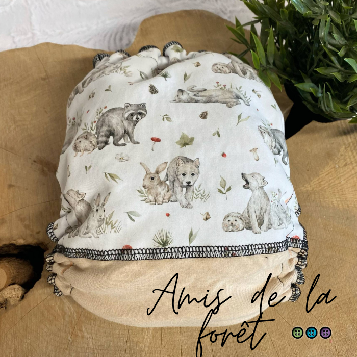 ERIKA | Culotte enfilable absorbante/Couche moulée | Taille Medium 12-45 livres - prêt à partir