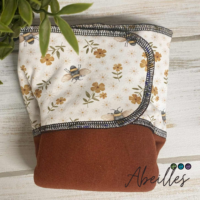 ADÈLE | PRÉPLATE | Couche lavable pré-boostée pré-assemblée | Taille Small - prêt à partir