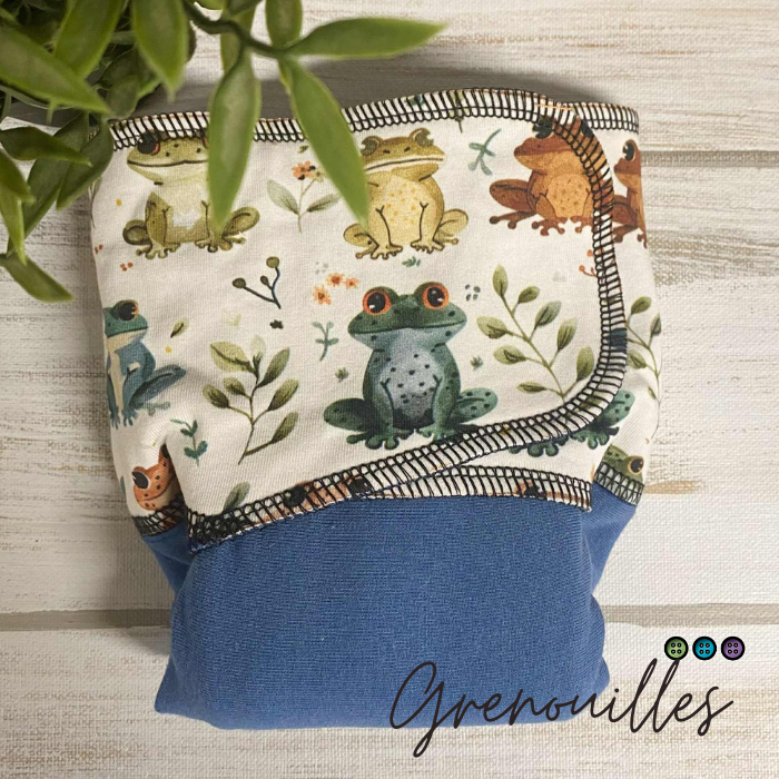 ADÈLE | PRÉPLATE | Couche lavable pré-boostée pré-assemblée | Taille Small - prêt à partir