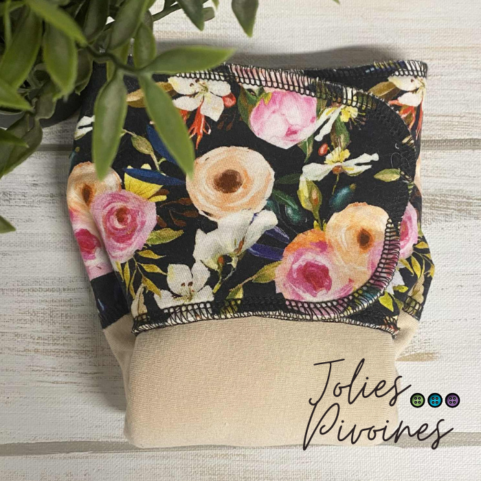 ADÈLE | PRÉPLATE | Couche lavable pré-boostée pré-assemblée | Taille Small - prêt à partir
