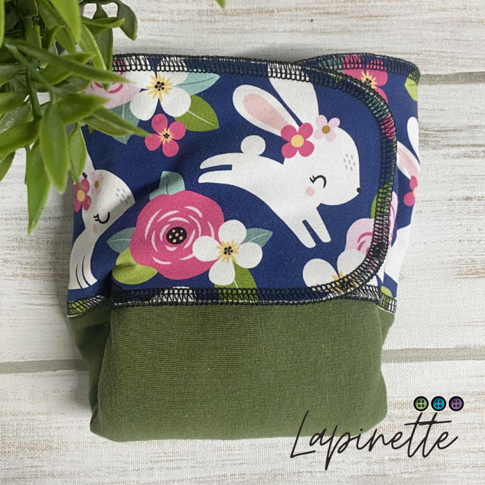 ADÈLE | PRÉPLATE | Couche lavable pré-boostée pré-assemblée | Taille Small - prêt à partir