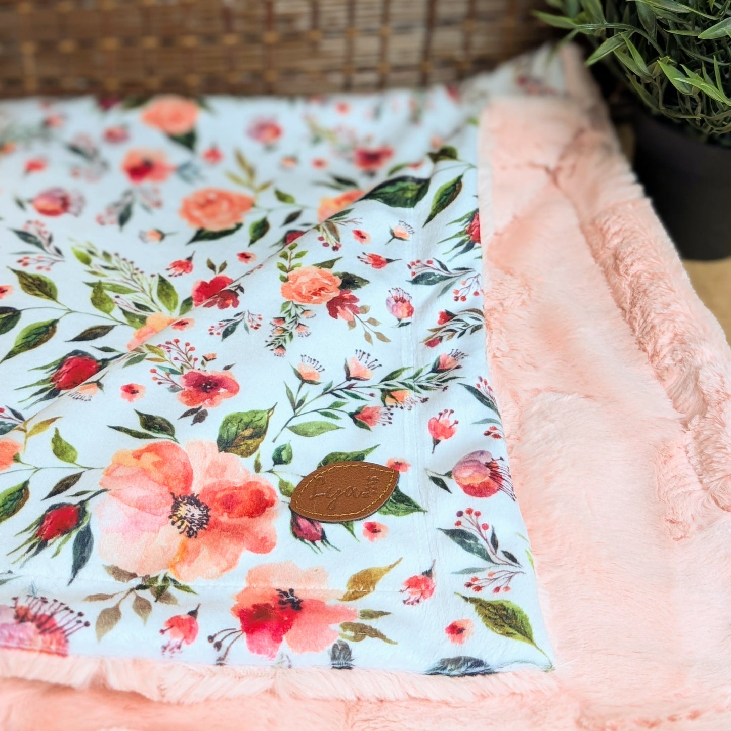 COUVERTURE À FOURRURE | Peach Bloom - prêt à partir