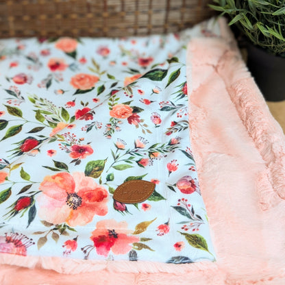 COUVERTURE À FOURRURE | Peach Bloom - prêt à partir