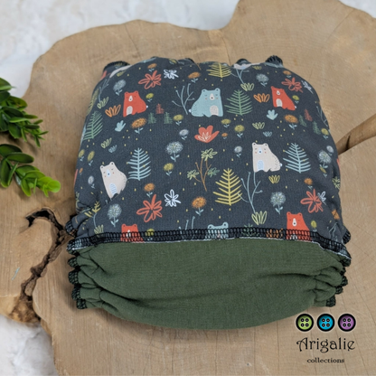 ERIKA | Culotte enfilable absorbante/Couche moulée | Taille Medium 12-45 livres - prêt à partir