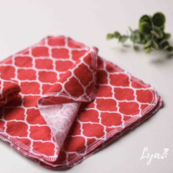 LINGETTE EN FLANELLE | Mouchoirs/lingettes lavables - prêt à partir