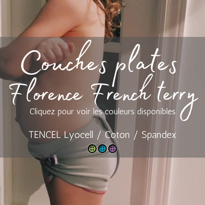 FLORENCE CARRÉE FRENCH TERRY | TENCEL Lyocell/Coton | Couche plate en French Terry - Prêt à partir