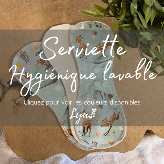 SERVIETTE HYGIÉNIQUE LAVABLE | Pour maman | LYA - sur commande