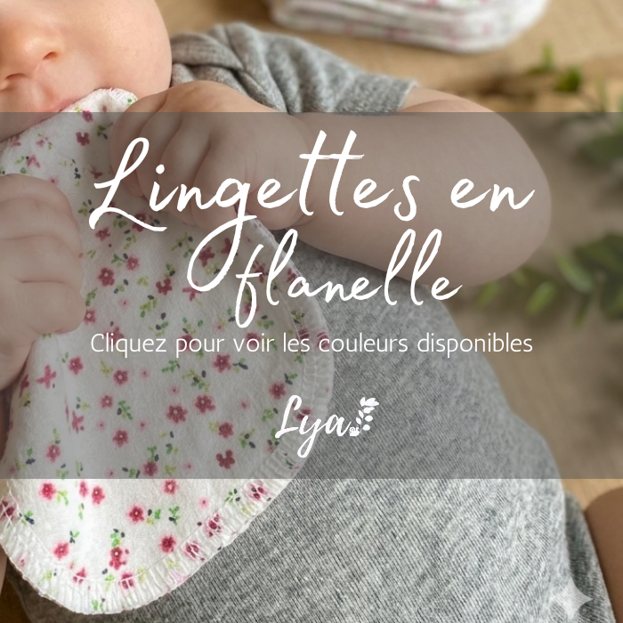 LINGETTE EN FLANELLE | Mouchoirs/lingettes lavables - prêt à partir