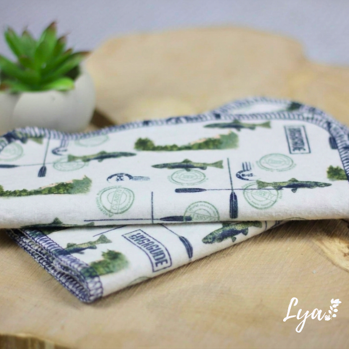 LINGETTE EN FLANELLE | Mouchoirs/lingettes lavables - prêt à partir
