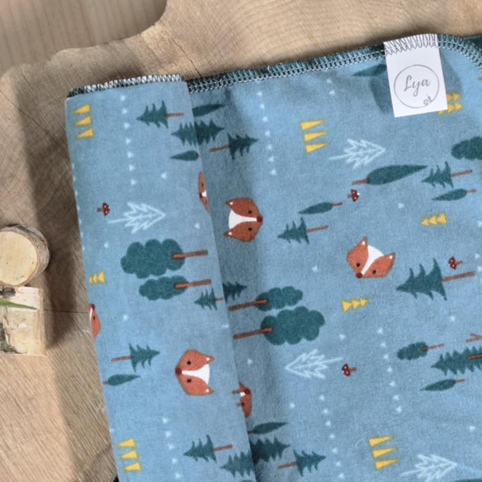 COUVERTURE EN FLANELLE | Renard bleu - prêt à partir