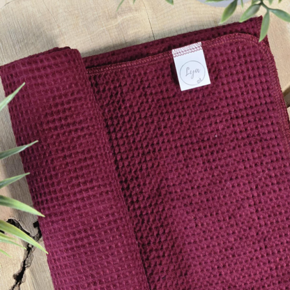 COUVERTURE EN COTON GAUFRÉ | Uni - prêt à partir