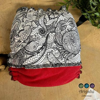 ERIKA | Culotte enfilable absorbante/Couche moulée | Taille Medium 12-45 livres - prêt à partir