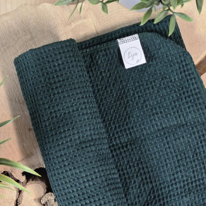 COUVERTURE EN COTON GAUFRÉ | Uni - prêt à partir