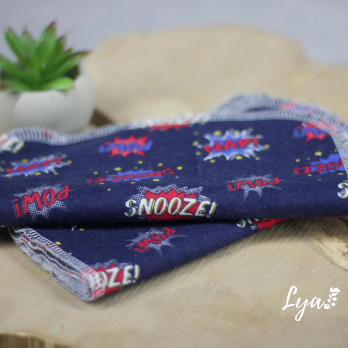 LINGETTE EN FLANELLE | Mouchoirs/lingettes lavables - prêt à partir