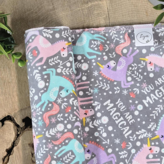 COUVERTURE EN FLANELLE | Licorne  - prêt à partir