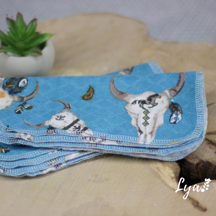 LINGETTE EN FLANELLE | Mouchoirs/lingettes lavables - prêt à partir