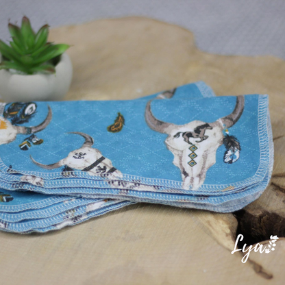 LINGETTE EN FLANELLE | Mouchoirs/lingettes lavables - prêt à partir
