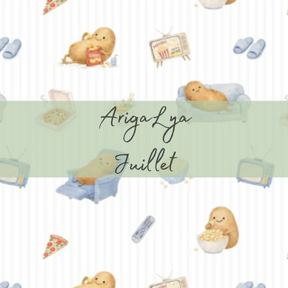 ARIGALYA | MOTIF JUILLET PATATE DE DIVAN | COMPRESSE D'ALLAITEMENT | LYA - sur commande