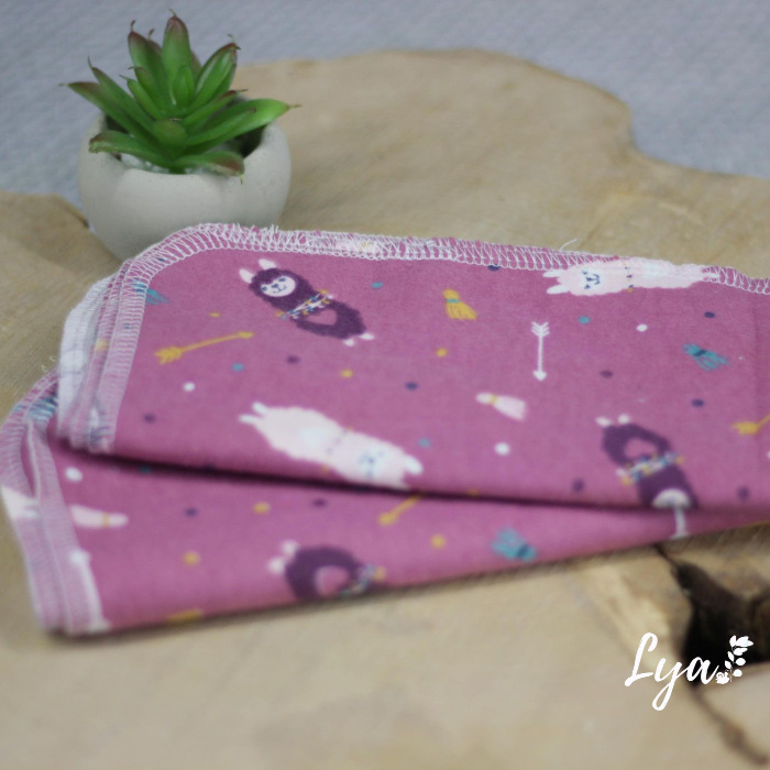 LINGETTE EN FLANELLE | Mouchoirs/lingettes lavables - prêt à partir