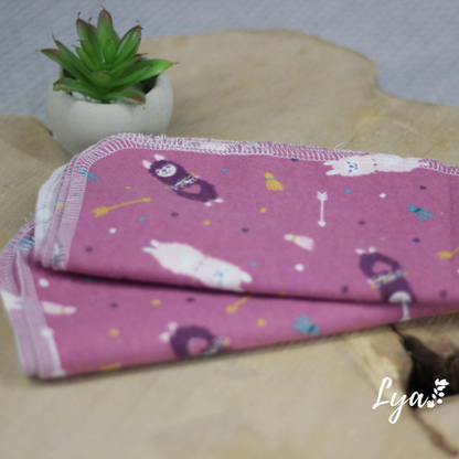 LINGETTE EN FLANELLE | Mouchoirs/lingettes lavables - prêt à partir