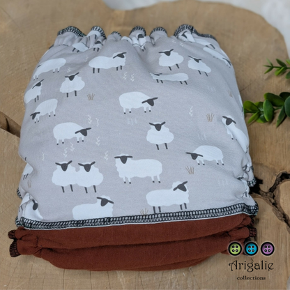 ERIKA | Culotte enfilable absorbante/Couche moulée | Taille Medium 12-45 livres - prêt à partir