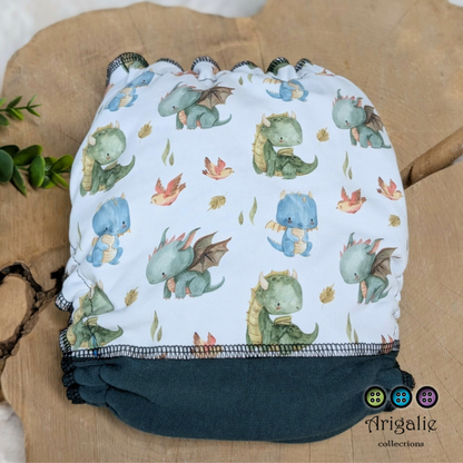 ERIKA | Culotte enfilable absorbante/Couche moulée | Taille Medium 12-45 livres - prêt à partir