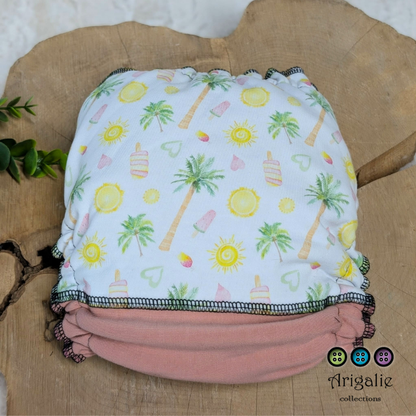 ERIKA | Culotte enfilable absorbante/Couche moulée | Taille Medium 12-45 livres - prêt à partir