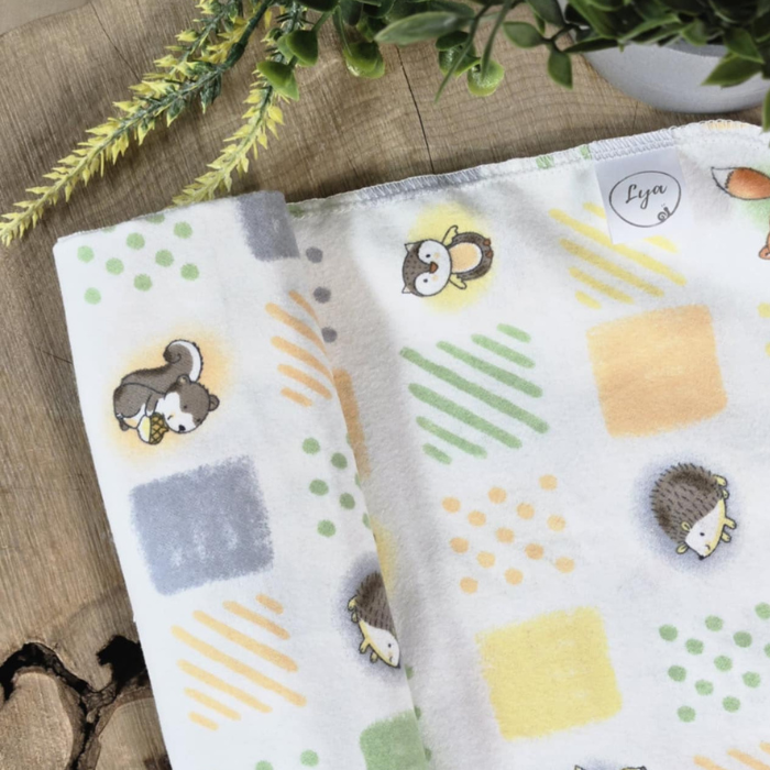 COUVERTURE EN FLANELLE | Animaux de la forêt - prêt à partir
