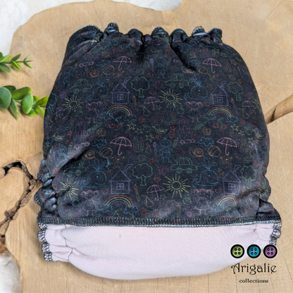 ERIKA | Culotte enfilable absorbante/Couche moulée | Taille Medium 12-45 livres - prêt à partir