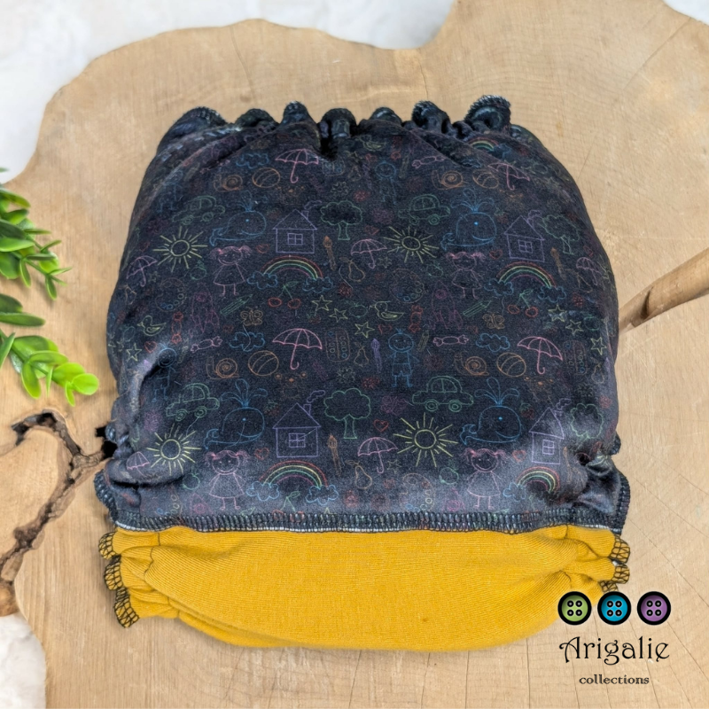 ERIKA | Culotte enfilable absorbante/Couche moulée | Taille Medium 12-45 livres - prêt à partir