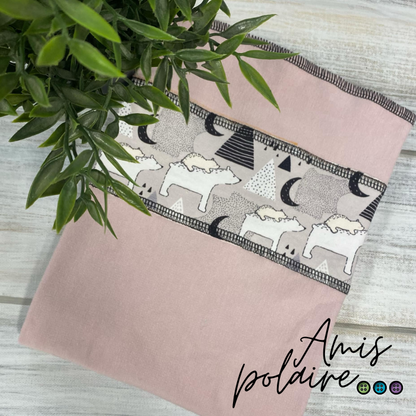 ARIGAFOUF ARIANE CARRÉE | Bambou/Coton | Couche plate bande à motif - prêt à partir