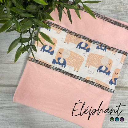 ARIGAFOUF ARIANE CARRÉE | Bambou/Coton | Couche plate bande à motif - prêt à partir