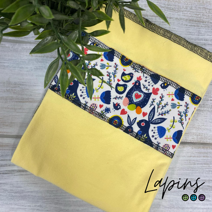 ARIGAFOUF ARIANE CARRÉE | Bambou/Coton | Couche plate bande à motif - prêt à partir