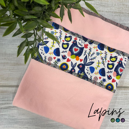 ARIGAFOUF ARIANE CARRÉE | Bambou/Coton | Couche plate bande à motif - prêt à partir