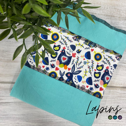 ARIGAFOUF ARIANE CARRÉE | Bambou/Coton | Couche plate bande à motif - prêt à partir