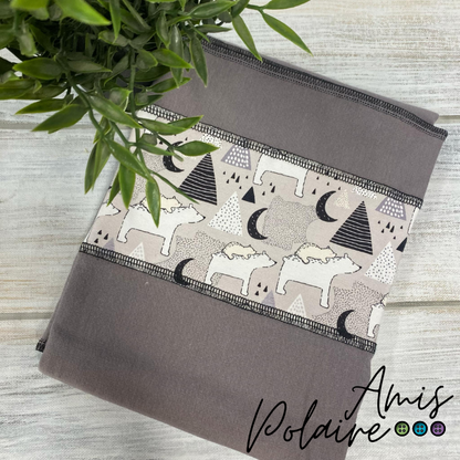 ARIGAFOUF ARIANE CARRÉE | Bambou/Coton | Couche plate bande à motif - prêt à partir