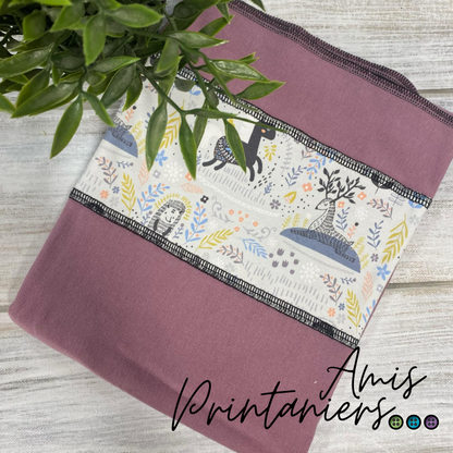 ARIGAFOUF ARIANE CARRÉE | Bambou/Coton | Couche plate bande à motif - prêt à partir