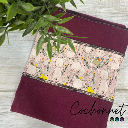 ARIGAFOUF ARIANE CARRÉE | Bambou/Coton | Couche plate bande à motif - prêt à partir