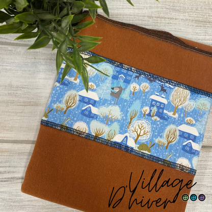 ARIGAFOUF ARIANE CARRÉE | Bambou/Coton | Couche plate bande à motif - prêt à partir