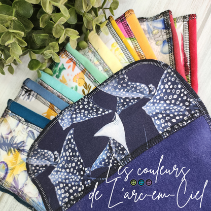 ARIGALINGETTES | Mouchoirs/lingettes lavables - prêt à partir