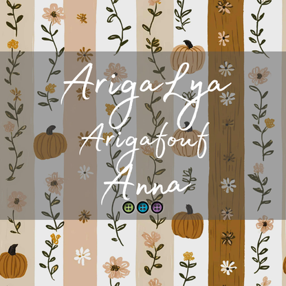 ARIGALYA | MOTIF OCTOBRE PETITE CITROUILLE | ARIGAFOUF ANNA | Mérinos/Bambou