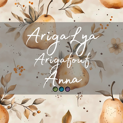 ARIGALYA | MOTIF OCTOBRE POIRE | ARIGAFOUF ANNA | Mérinos/Bambou - sur commande