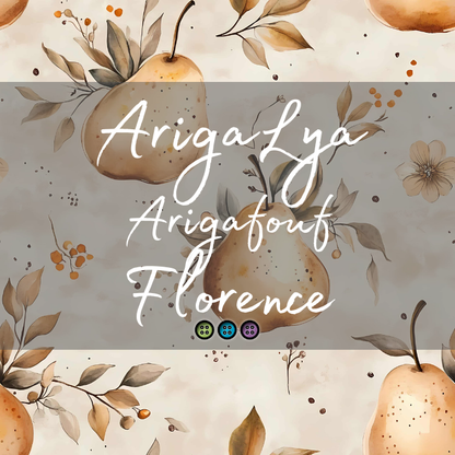 ARIGALYA | MOTIF OCTOBRE POIRE | ARIGAFOUF FLORENCE | TENCEL Lyocell/Coton - sur commande